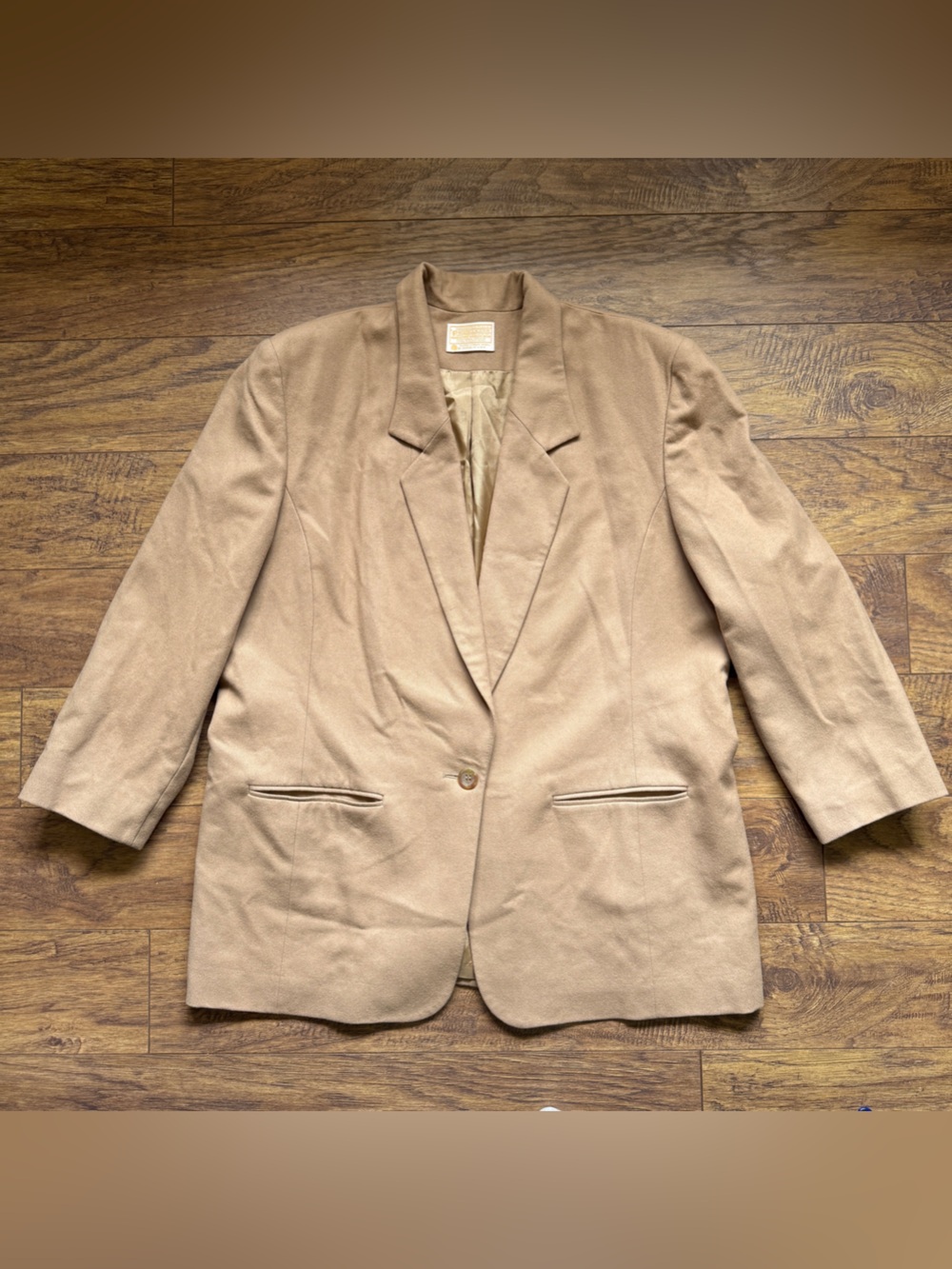 1960~70’s Vintage Pendleton 100% Wool Blazer Jacket Camel Beige Size 18